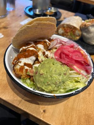 Taco Bowl- veganized  at Hugo's Mexican Kitchen in Chilliwack