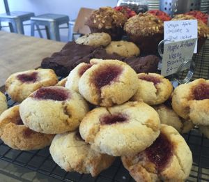 Baked goods at The Village Idiot Cafe in Belgrave