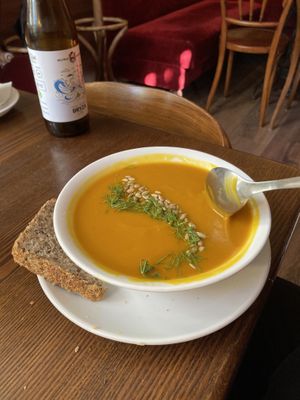 Pumpkin soup   at Retro in Gdansk