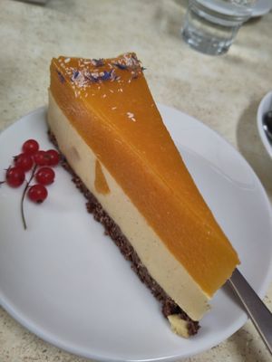 Peach cake at Retro in Gdansk