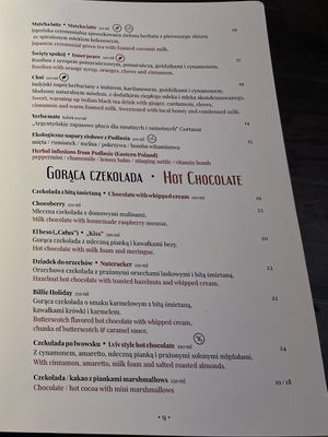 Menu 9  at Retro in Gdansk