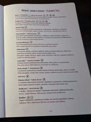Menu 11  at Retro in Gdansk