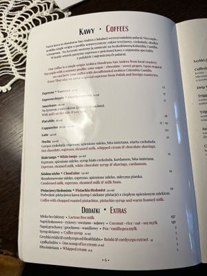 Menu 6  at Retro in Gdansk