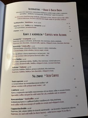 Menu 7  at Retro in Gdansk