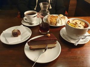 Awesome "monte" millet cake and chocolate truffle at Retro in Gdansk