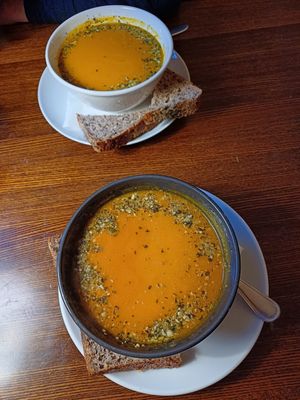 Pumpkin soup at Retro in Gdansk