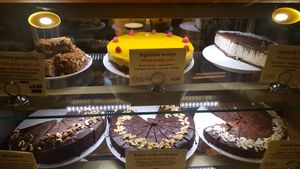 Top row all vegan, plus cookies and biscuits. at Retro in Gdansk