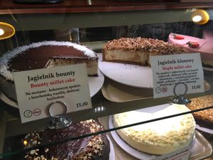 Vegan cakes at Retro in Gdansk