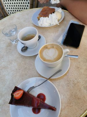 Amazing vegan chocolate cheese with strawberry mousse. Amazing. at Retro in Gdansk