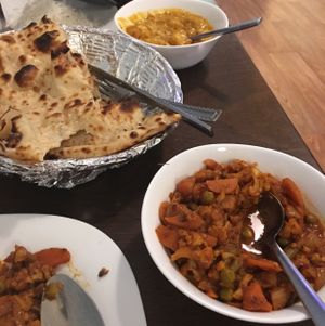 Curry, Naan and Rice at Virsa Delights in Prospect