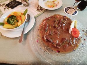 Seitan Stroganoff with Potatoes at Landgasthof Hindelwanger Adler in Stockach