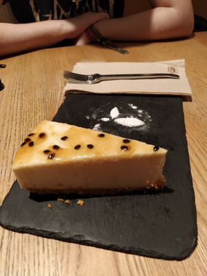 Passion fruit cheesecake at daTerra - Baixa in Porto