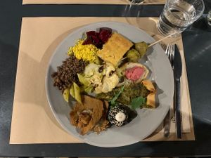 Food from the buffet  at daTerra - Baixa in Porto