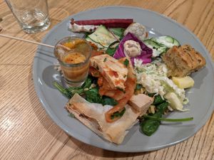 Assorted items from the buffet at daTerra - Baixa in Porto