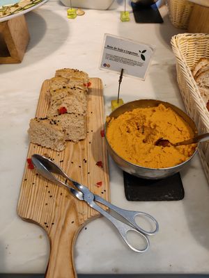 Soy and beans "bread" at daTerra - Baixa in Porto