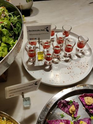 Beetroot shot at daTerra - Baixa in Porto