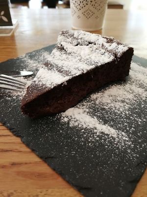 Chocolate cake at daTerra - Baixa in Porto
