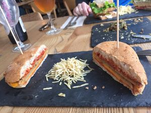 The spicy sandwich which was super hot 🔥 at daTerra - Baixa in Porto