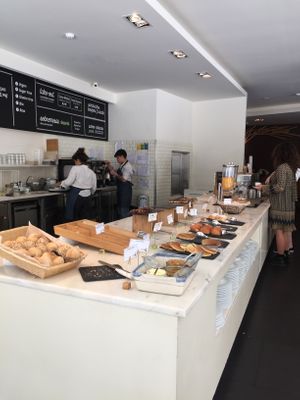 Vegan breakfast buffet at daTerra - Baixa in Porto