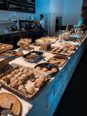 Vegan Breakfast Buffet for 6,50 with glutenfree options, desserts and much more - it was great at daTerra - Baixa in Porto