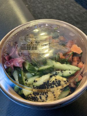 Vegan salad bowl approx 13€ at EXKi - Rue Neuve in Brussels