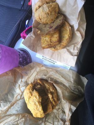 Breakfast biscuit with tofu egg at Nature's Plate - Lake Highlands in Dallas