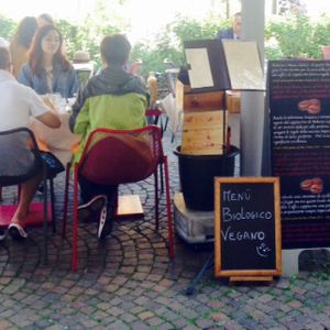 the terrace at Caffe & Caffe in Como