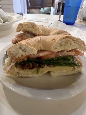 Vegan breakfast bagel   at Morning Brew - Kailua in Kailua