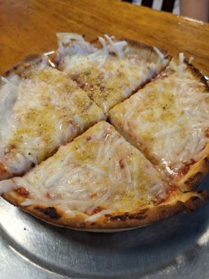 Vegan cheese pizza. at Big Kahuna's Pizza in Honolulu