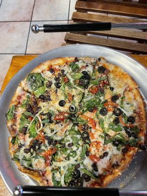 Vegan Veggie Custom Pizza  at Big Kahuna's Pizza in Honolulu