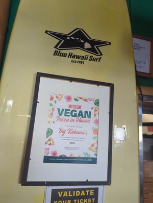 PETA best vegan pizza Hawaii award! at Big Kahuna's Pizza in Honolulu