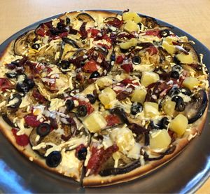 The eggplant pizza  at Big Kahuna's Pizza in Honolulu