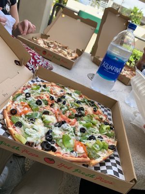 Vegan pizza at Big Kahuna's Pizza in Honolulu
