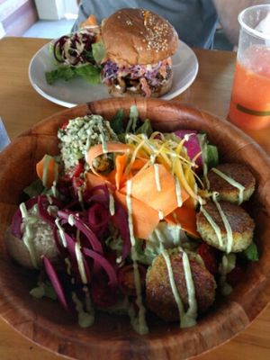 BBQ Portobello Sandwich and The Medi Bowl  at Ai Love Nalo in Waimanalo