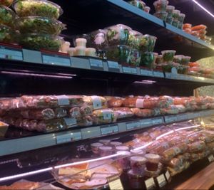 pre made baked sweets, sandwiches and salads. at BRU - EXKi - TA in Zaventem