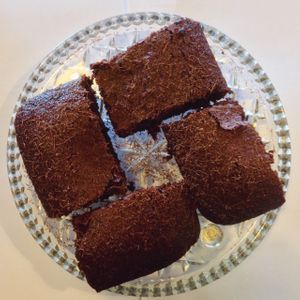 vegan chocolate brownie! at Patten's on Bridge in Korumburra