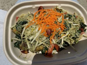 Terrific Kelp noodles and tofu at Cafe Gratitude in San Diego