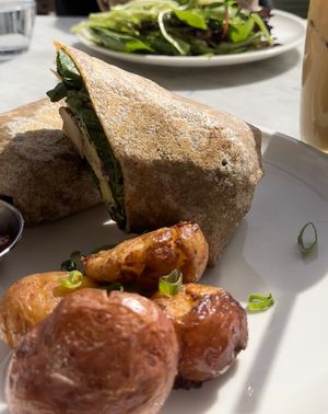 I took the breakfast burrito “I am nourished”. One of the best things I have ever eaten!  at Cafe Gratitude in San Diego