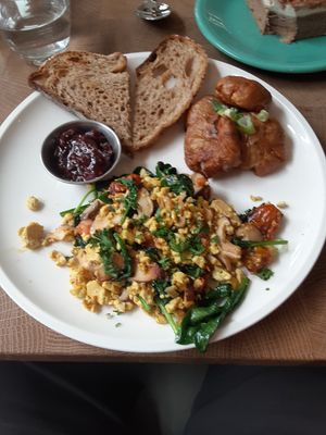 Tofu scramble at Cafe Gratitude in San Diego