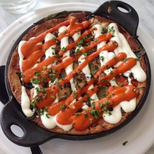 Content / Cast-Iron Quiche $12 at Cafe Gratitude in San Diego