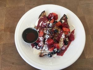 Thrilled (french toast) at Cafe Gratitude in San Diego