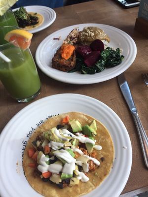 Tacos at Cafe Gratitude in San Diego