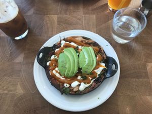 Chickpea Quiche at Cafe Gratitude in San Diego