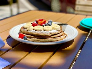 Open-Hearted Pancakes at Cafe Gratitude in San Diego