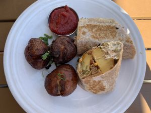 Nurtured Breakfast Wrap at Cafe Gratitude in San Diego