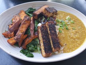 Humble with added tempeh at Cafe Gratitude in San Diego
