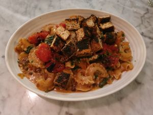 Brilliant with added blackened tempeh at Cafe Gratitude in San Diego