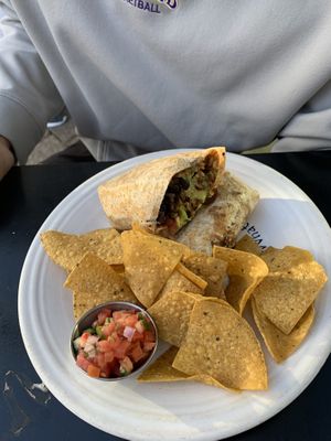 The original. Mexican style burrito with mushroom carnitas. Very devious. However, wish they added more of the mushroom carnitas   at Cafe Gratitude in San Diego