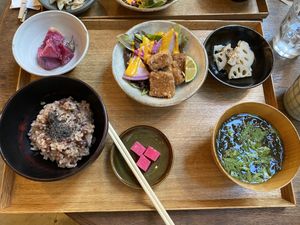 Tofu set! at Brown Rice ブラウンライス in Tokyo