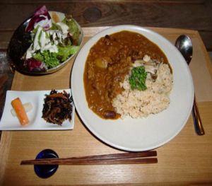 Bean and vegetable curry at Brown Rice ブラウンライス in Tokyo